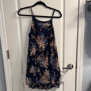 Blue Rain Navy Romantic Floral Dress